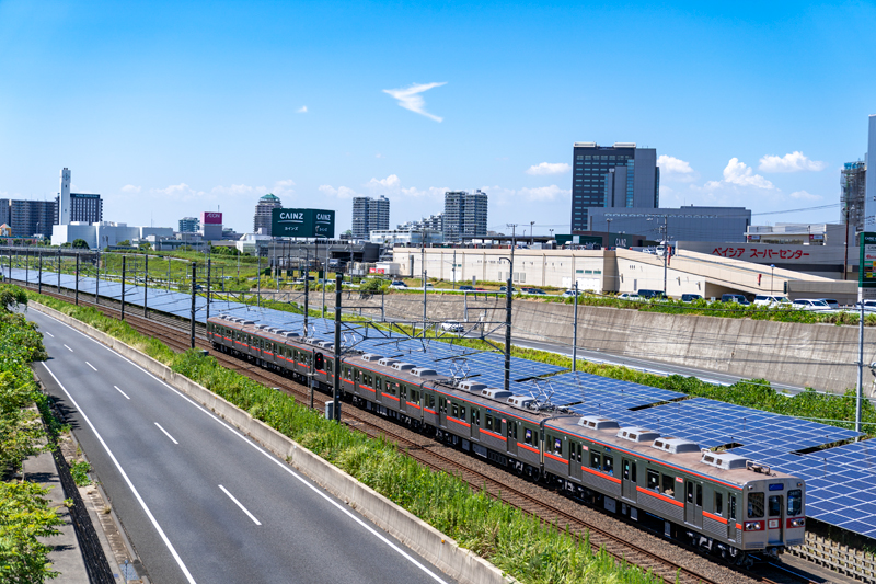 素通りしていくだけの他社線列車(2020/8/29・千葉ニュータウン中央~印西牧の原間)