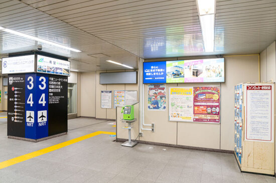 新鎌ヶ谷駅では9月頃からライナー券売機と思しき準備工事が始まっていた