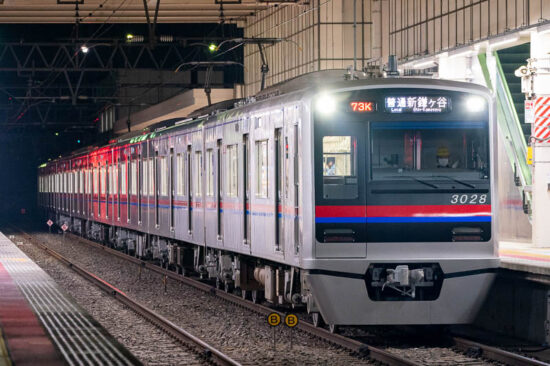 新たに設定された京成所属車両による新鎌ヶ谷行列車