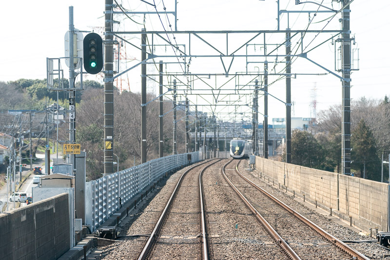 上り線のC-ATS切替地点:小室・千葉ニュータウン中央間上り1閉そく(2025.03.14)