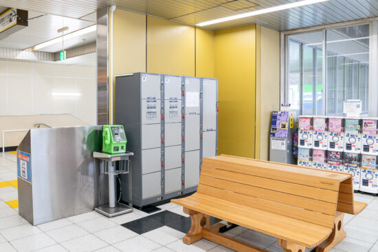東松戸駅の大型サイズ対応コインロッカー（2025.10.25）