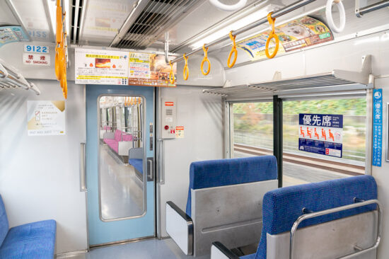 工事後の9128編成客室内（2025.11.23）