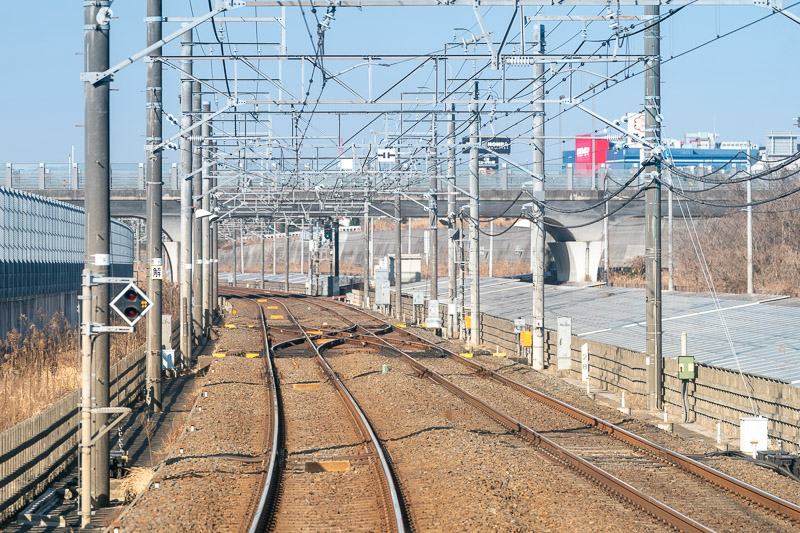 ATS切替標が撤去された印西牧の原構内32T境界(2026.02.14)