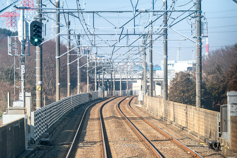 ATS切替標が撤去された小室・千葉ニュータウン中央間上り1閉そく(2026.02.14)