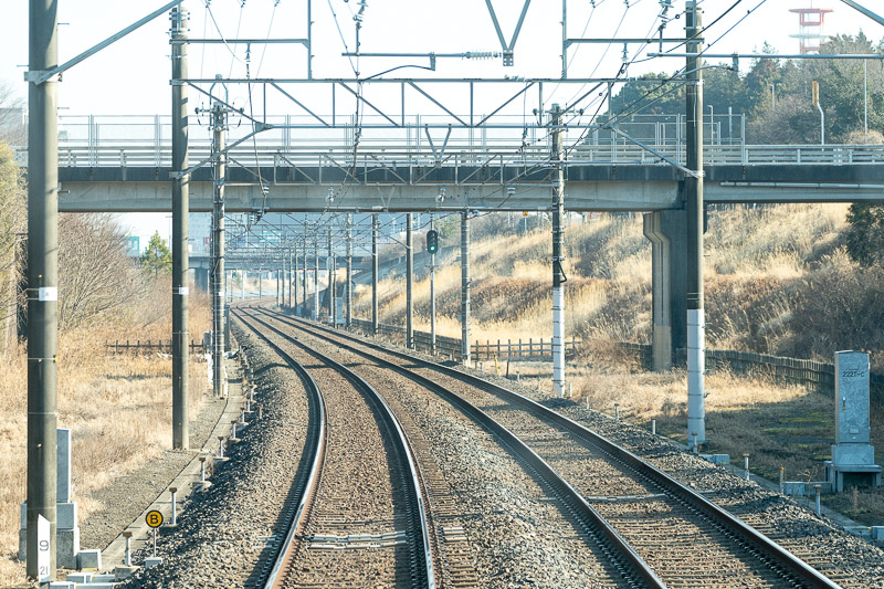 C-ATS化された小室・千葉ニュータウン中央間谷田駅予定地付近(2026.02.14)