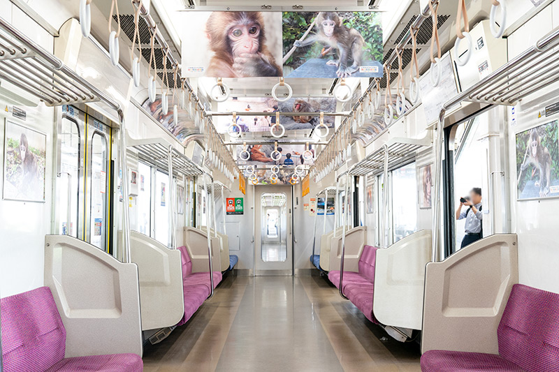「北総線沿線活性化トレイン2026」車内（市川市車両）