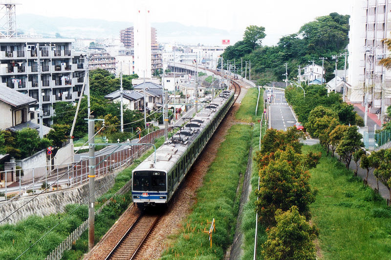 三崎口行として走る7318編成(1993.05.17:三浦海岸・三崎口間)