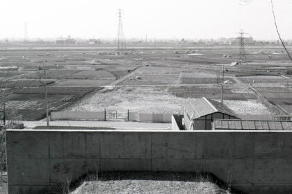 建設中の矢切地区（1986年・松戸市立博物館提供）
